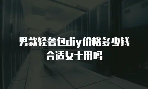 男款轻奢包diy价格多少钱合适女士用吗