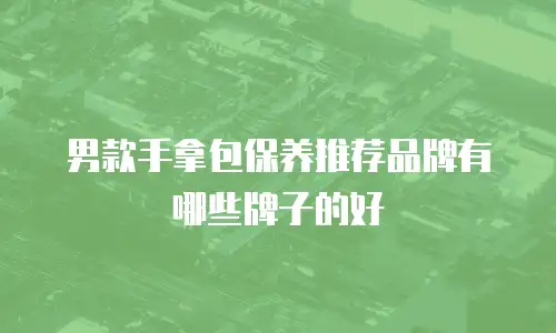 男款手拿包保养推荐品牌有哪些牌子的好