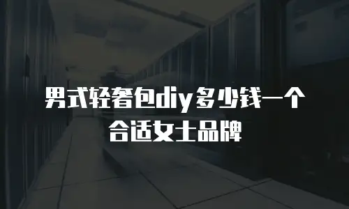 男式轻奢包diy多少钱一个合适女士品牌