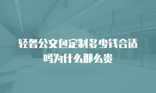 轻奢公文包定制多少钱合适吗为什么那么贵