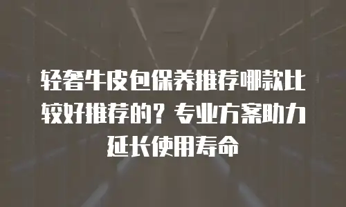 轻奢牛皮包保养推荐哪款比较好推荐的？专业方案助力延长使用寿命