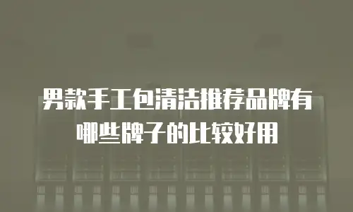 男款手工包清洁推荐品牌有哪些牌子的比较好用