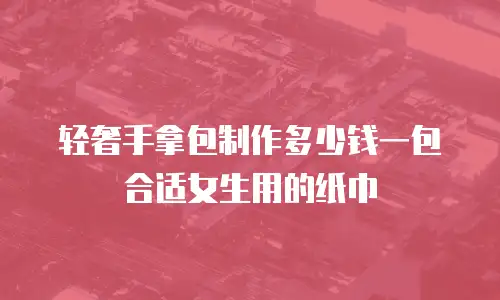 轻奢手拿包制作多少钱一包合适女生用的纸巾