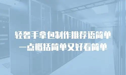 轻奢手拿包制作推荐语简单一点概括简单又好看简单