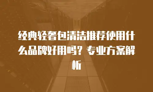 经典轻奢包清洁推荐使用什么品牌好用吗？专业方案解析