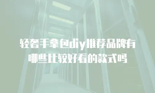 轻奢手拿包diy推荐品牌有哪些比较好看的款式吗