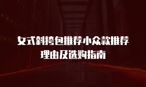 女式斜挎包推荐小众款推荐理由及选购指南
