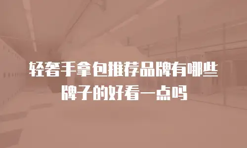 轻奢手拿包推荐品牌有哪些牌子的好看一点吗
