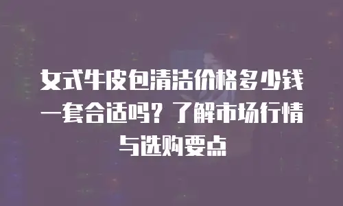 女式牛皮包清洁价格多少钱一套合适吗？了解市场行情与选购要点