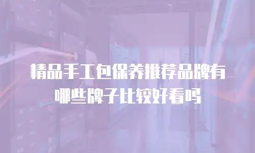 精品手工包保养推荐品牌有哪些牌子比较好看吗