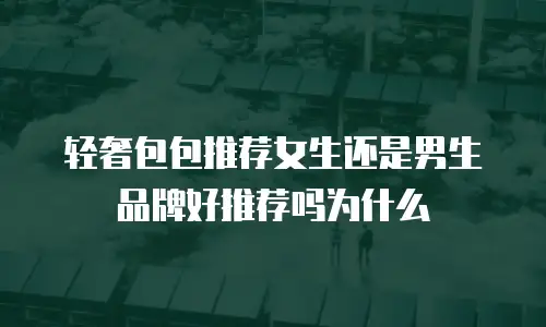 轻奢包包推荐女生还是男生品牌好推荐吗为什么