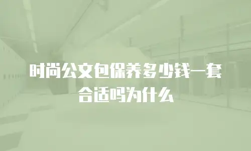 时尚公文包保养多少钱一套合适吗为什么