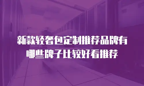 新款轻奢包定制推荐品牌有哪些牌子比较好看推荐