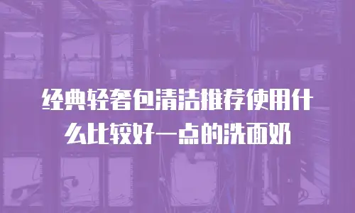 经典轻奢包清洁推荐使用什么比较好一点的洗面奶