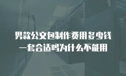 男款公文包制作费用多少钱一套合适吗为什么不能用