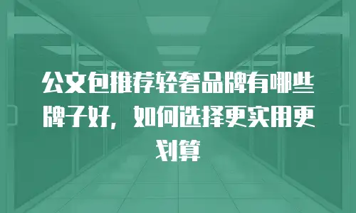 公文包推荐轻奢品牌有哪些牌子好，如何选择更实用更划算