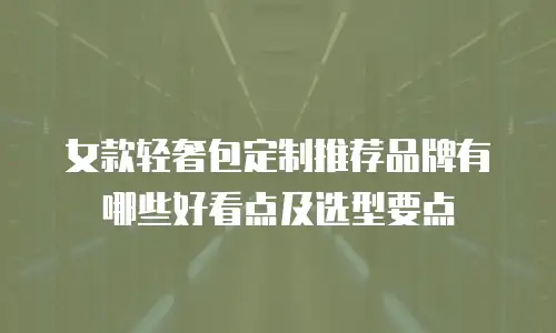 女款轻奢包定制推荐品牌有哪些好看点及选型要点