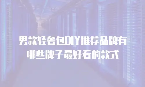 男款轻奢包DIY推荐品牌有哪些牌子最好看的款式