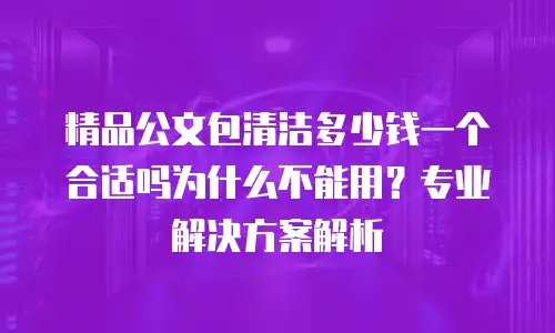 精品公文包清洁多少钱一个合适吗为什么不能用？专业解决方案解析
