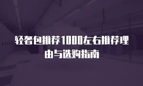 轻奢包推荐1000左右推荐理由与选购指南