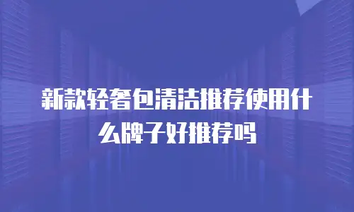 新款轻奢包清洁推荐使用什么牌子好推荐吗