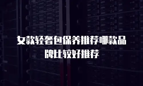 女款轻奢包保养推荐哪款品牌比较好推荐