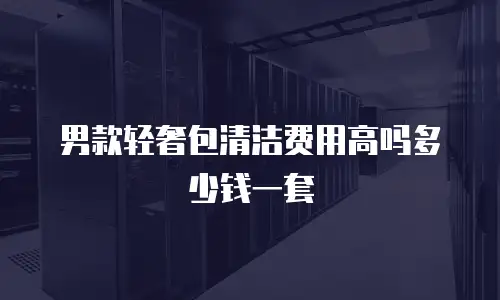 男款轻奢包清洁费用高吗多少钱一套