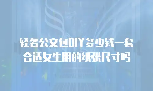 轻奢公文包DIY多少钱一套合适女生用的纸张尺寸吗