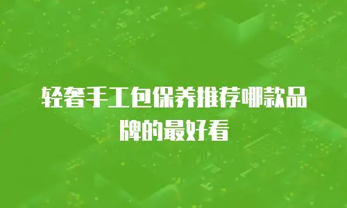 轻奢手工包保养推荐哪款品牌的最好看