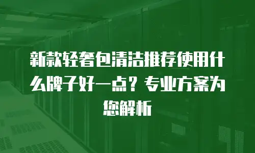 新款轻奢包清洁推荐使用什么牌子好一点？专业方案为您解析