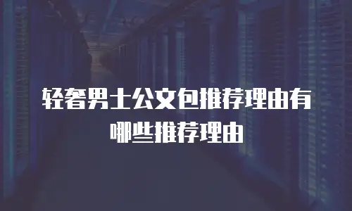 轻奢男士公文包推荐理由有哪些推荐理由