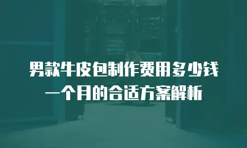 男款牛皮包制作费用多少钱一个月的合适方案解析