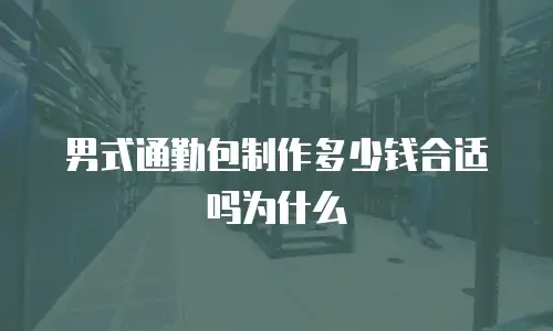男式通勤包制作多少钱合适吗为什么