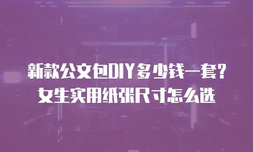 新款公文包DIY多少钱一套？女生实用纸张尺寸怎么选
