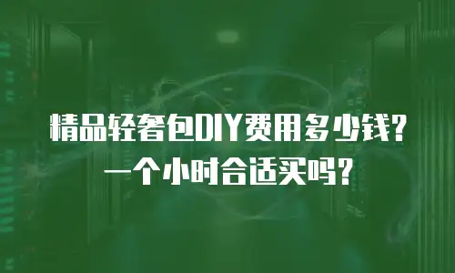 精品轻奢包DIY费用多少钱？一个小时合适买吗？
