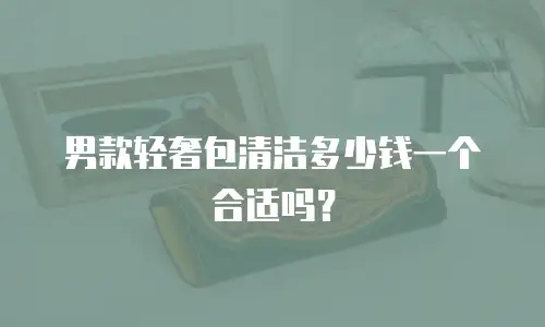 男款轻奢包清洁多少钱一个合适吗？
