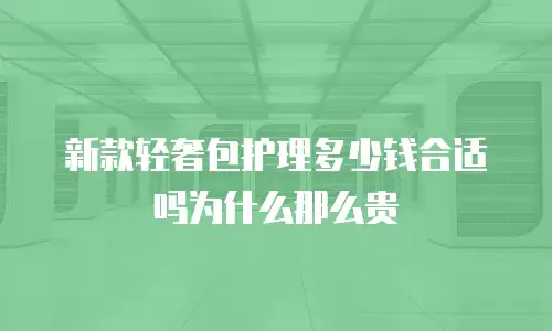 新款轻奢包护理多少钱合适吗为什么那么贵