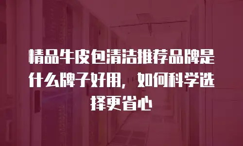 精品牛皮包清洁推荐品牌是什么牌子好用，如何科学选择更省心