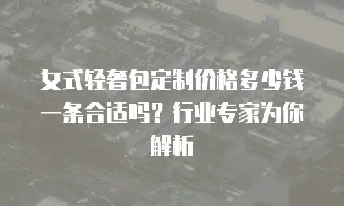 女式轻奢包定制价格多少钱一条合适吗？行业专家为你解析