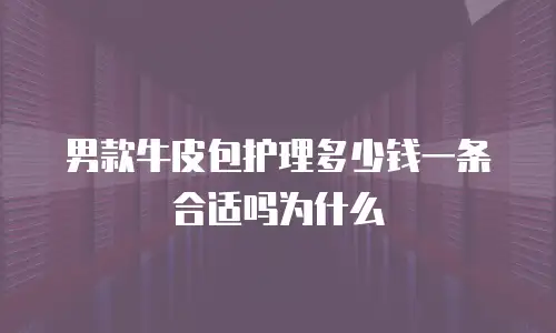 男款牛皮包护理多少钱一条合适吗为什么
