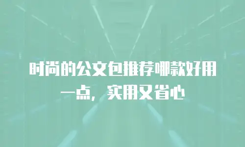 时尚的公文包推荐哪款好用一点，实用又省心