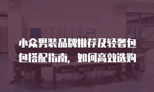 小众男装品牌推荐及轻奢包包搭配指南，如何高效选购