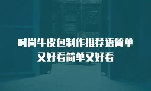 时尚牛皮包制作推荐语简单又好看简单又好看