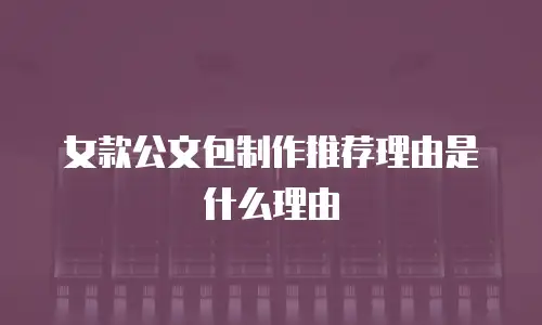 女款公文包制作推荐理由是什么理由