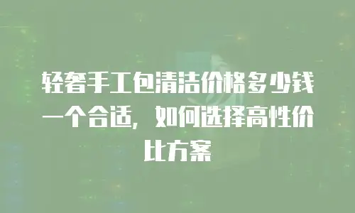 轻奢手工包清洁价格多少钱一个合适，如何选择高性价比方案