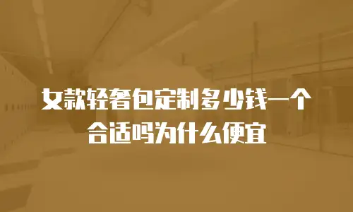 女款轻奢包定制多少钱一个合适吗为什么便宜