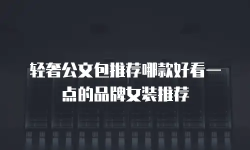 轻奢公文包推荐哪款好看一点的品牌女装推荐
