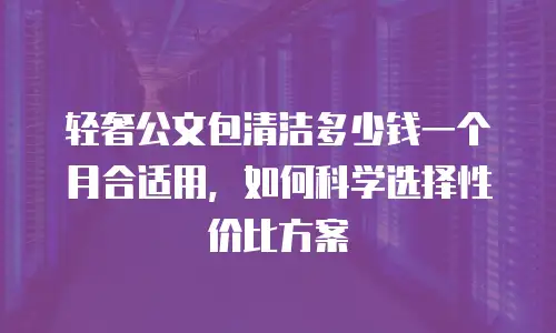 轻奢公文包清洁多少钱一个月合适用，如何科学选择性价比方案