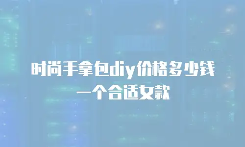 时尚手拿包diy价格多少钱一个合适女款