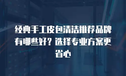 经典手工皮包清洁推荐品牌有哪些好？选择专业方案更省心